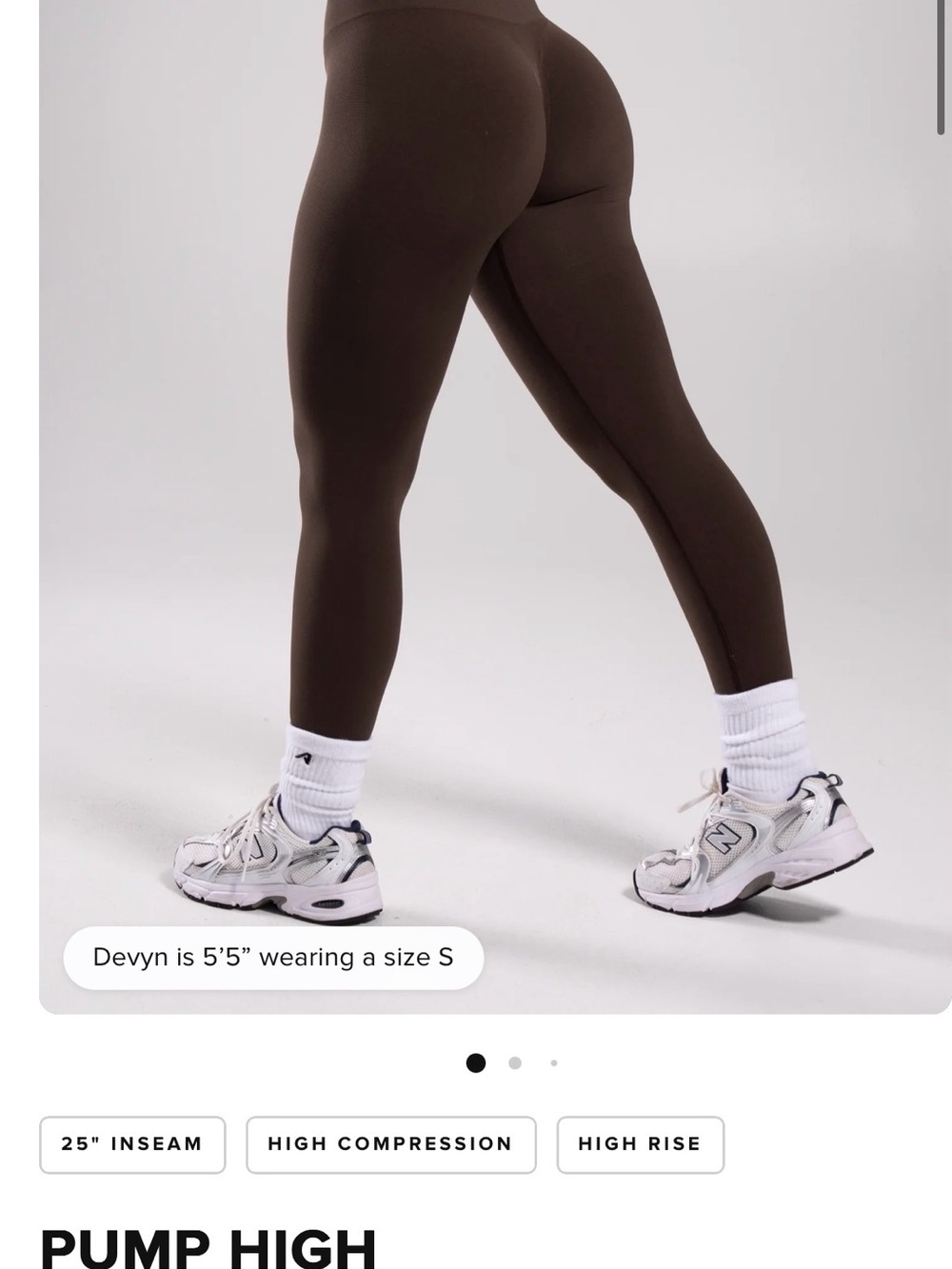 Alphalete Pump High-Rise Leggings in Walnut